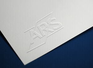ARS Logo, embossed